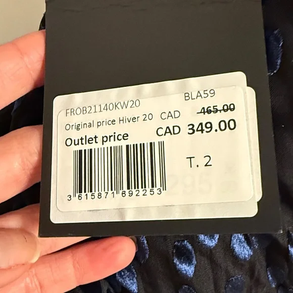 The Kooples Polka Dot Burnout Velvet Wrap Dress - Picture 8 of 8